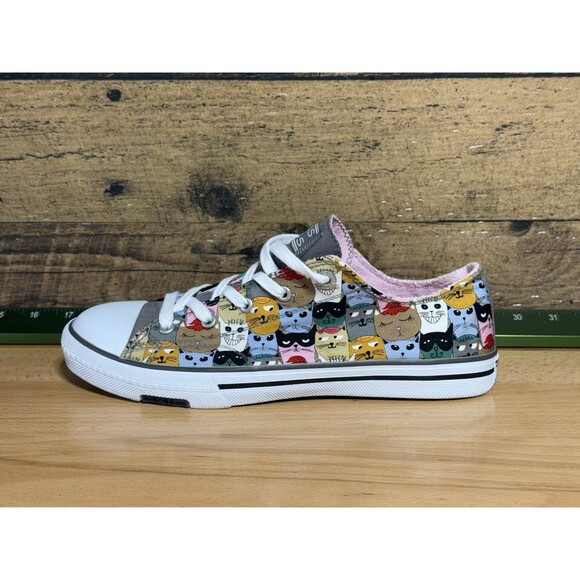 Cute! Womens BOBS from SKECHERS UTOPIA Clever Cats Sneakers - Shoe Size US 8.5 M - Picture 1 of 11